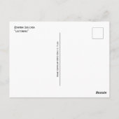 スルカタトカゲの顔のクローズアップ、 "エドは聞いている" ポストカード (裏面)