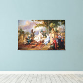 スルタナは彼女の宦官によって仕えた キャンバスプリント (インサイチュ (ウッドフロア))