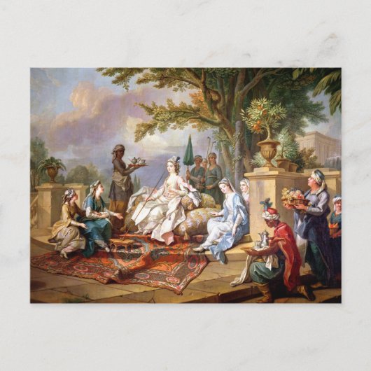 スルタナは彼女の宦官によって仕えた ポストカード (正面)