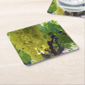 スルタナ葡萄を葡萄のつる植物に スクエアペーパーコースター (アングル)