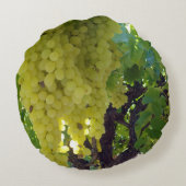 スルタナ葡萄を葡萄のつる植物に ラウンドクッション (裏面)