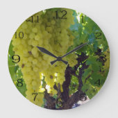 スルタナ葡萄を葡萄のつる植物に ラージ壁時計 (正面)