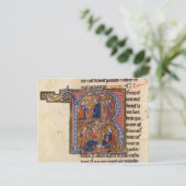 スルタンを描いた歴史イニシャル「R」 ポストカード (スタンド正面)