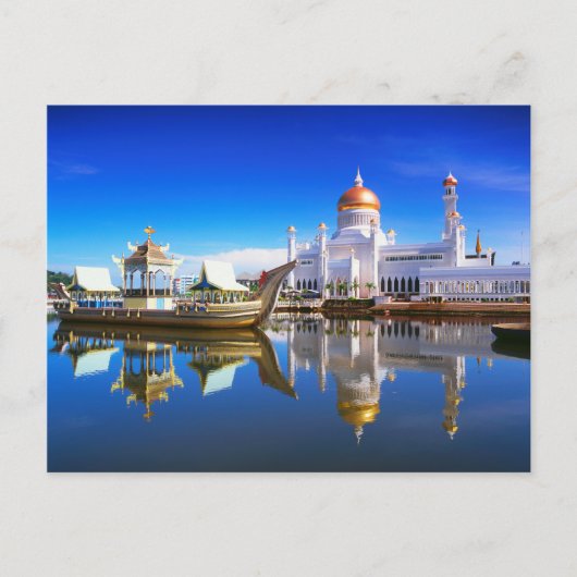 スルタンオマールアリサイフディエンモスク ポストカード (正面)