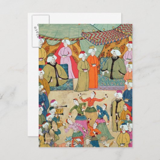 スルタン・アフメット3世の楽しみのためのダンス ポストカード (正面/裏面)