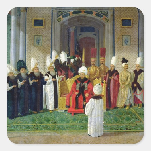 スルタン・セリムIII裁判所での披露宴 スクエアシール (正面)