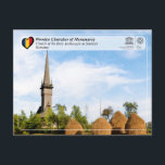 スルデティにあるユネスコ聖天使教会 ポストカード<br><div class="desc">ユネスコWHS Serie – ルーマニアの世界伝統サイトMaramureshaの木造の教会 – Biserici de lemn din Maramurebis – 聖なる天使の教会Sturdesistti – これらの8つの教会は、時代や地域からの建築的ソリューションの幅広い例で違うす。マラムレシュの教会は、建物の西端に特徴的な背の高いスリムな鐘楼を持つ高い木材建築である。ルーマニア北部のこの山岳地帯の文化的景観の特定の言語表現である。The Church of the Archangels Michael and Gabriel in Sturdesti villageはギリシャのカトリック教会で、1721年に建てられた。名前：マラムレシャ遺跡の木造教会：シュルデシ国の聖なる天使の教会：ルーマニア場所：シュルデシュティ，マラムレシュ郡碑文：1999カテゴリ：文化(iv)ユネスコ参照：904-008特集：カードの裏面にQRコードを持っているサイトについてのより多くの情報をナビゲートする。</div>