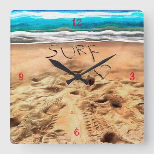スルフドゥズ、正方形壁時計 スクエア壁時計 (正面)