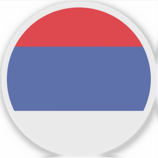 スルプスカ共和国旗ラウンドステッカー シール (正面)