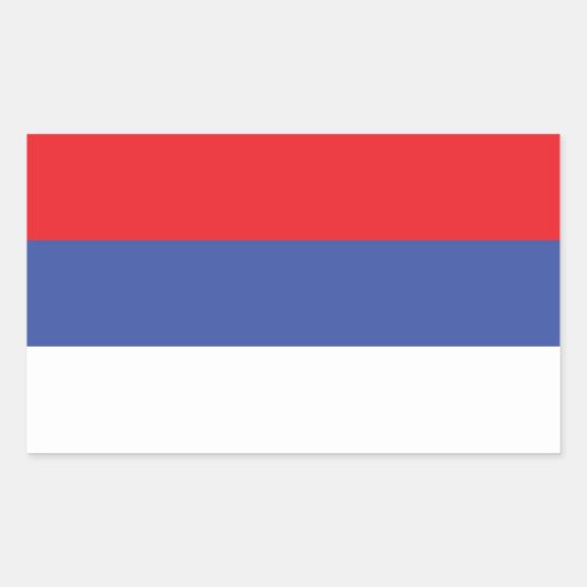 スルプスカ共和国旗 長方形シール (正面)