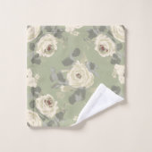 スルリーと洗練されたダークパステルバラデザイン バスタオルセット (ウォッシュタオル)