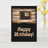 スルーアンドスルーキャビンウィンドウ誕生日 カード (黄色い花)