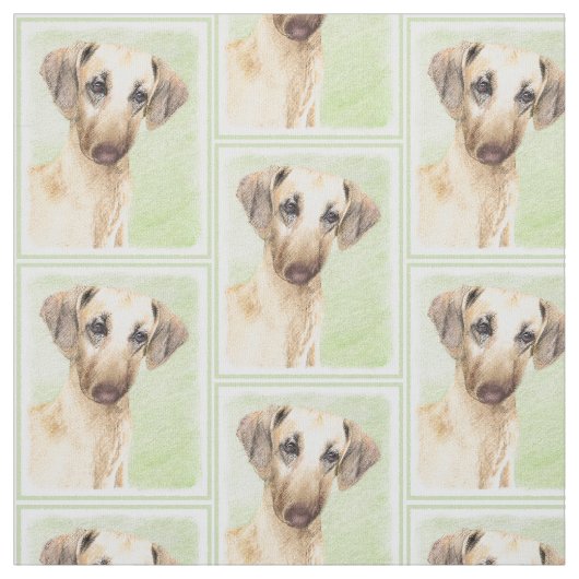 スルーギ絵画スのかわいいオリジナルの犬の芸術 ファブリック (見本)