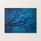 スルーザガラスしだれツリー抽象芸術ランドスケープアート ジグソーパズル (横)