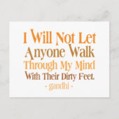 スルーマイマインド引用文ガンジー ポストカード (正面)