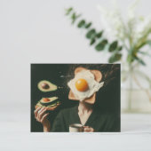 スレおもしろいアルエッグアンドトーストブレックファーストウーマン ポストカード (スタンド正面)