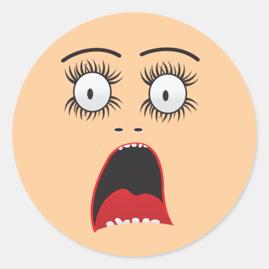 スレおもしろいージドレディ顔 ラウンドシール (正面)