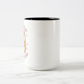 スレイするハムスターの面白いミーム かわいい おもしろ オフィスギフト ツートーンマグカップ (中央)