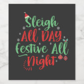 スレイオールデイフェスティバルオールナイトクリスマおもしろいス ワインラベル (シングルラベル)