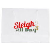 スレイオールデイホリデーおもしろい抱き枕 ラージペーパーバッグ (裏面)
