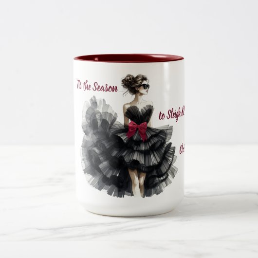 スレイオールデイホリデーシーズンファッション ツートーンマグカップ (中央)