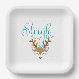 スレイオールデイホリデー紙プレート ペーパープレート