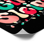 スレイガールスレイクリスマスレトロクリスマスホリデイ ポスター (角)