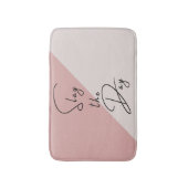 スレイザデイタイポグラフィ引用文ピンク赤面ムーヴ バスマット (正面縦)