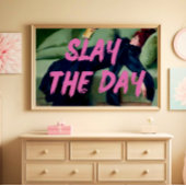 スレイザデイプリントトレンディーピンクグラフィティポスター ポスター