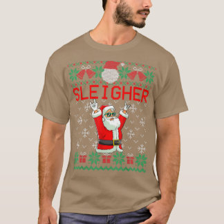 スレイジャー ヘヴィメタル ミュージック ヘイル サンタ アグリー クリスマス Tシャツ
