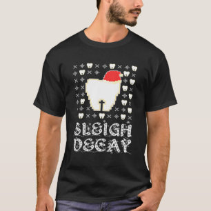 スレイディクデンタルドートーククリスマスサンタフロス Tシャツ