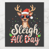 スレイハイオールデイトナイおもしろいークリスマス愛好家 ワインラベル (シングルラベル)