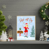 スレイフルデイ – おもしろいクリスマスアートプリント ポスター