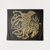スレイプニル 八本脚の馬 北欧神話デザイン タペストリー (正面(横))