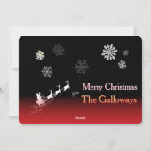 スレイベルリングや輪🎅スノーフレークスサンタクリスマス シーズンカード (裏面)