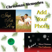 スレイベルリングや輪🎅スノーフレークスサンタクリスマス シーズンカード