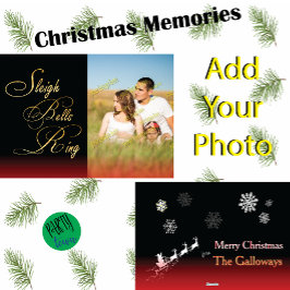 スレイベルリングや輪🎅スノーフレークスサンタクリスマス シーズンカード