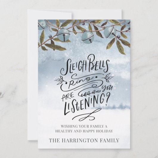 スレイベルリングや輪メリークリスマスススノーズ シーズンカード (正面)