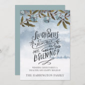 スレイベルリングや輪メリークリスマスススノーズ シーズンカード (正面/裏面)