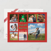 スレイベルリングや輪8ファミリーフォトコラージュ シーズンポストカード (正面/裏面)