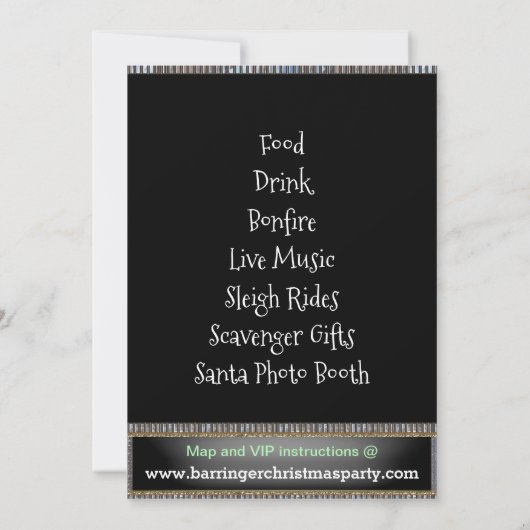 スレイライドインスノーホリデーパーティー 招待状 (裏面)