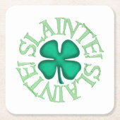 スレイント！ホワイト紙飲み物用コースター スクエアペーパーコースター (正面)