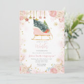 スレイ・ウィンター・ワンダーランド 1歳の誕生日招待状 招待状 (スタンド正面)