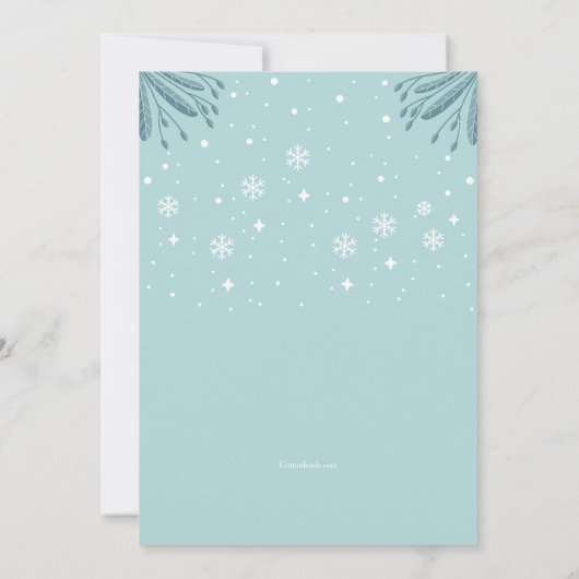 スレッジに乗る子供たちの招待状 招待状 (裏面)