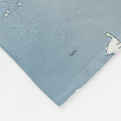 スレッジクリスマスのアメリカンイングリッシュフォックスハウンド フリースブランケット (角)