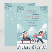 スレッジングキッズの招待状 招待状 (正面/裏面)