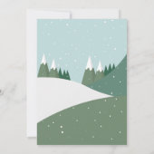 スレッジ誕生日パーティースロープスノー招待状 招待状 (裏面)