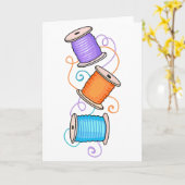 スレッドスプール カード (黄色い花)