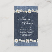 スレッドデニムnデイジービジネスカードシャビーシック 名刺 (裏面)