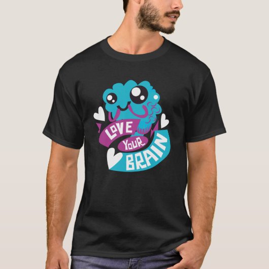 スレッドレス はらわた大好き あなたの脳が好き グラフィック Tシャツ (正面)